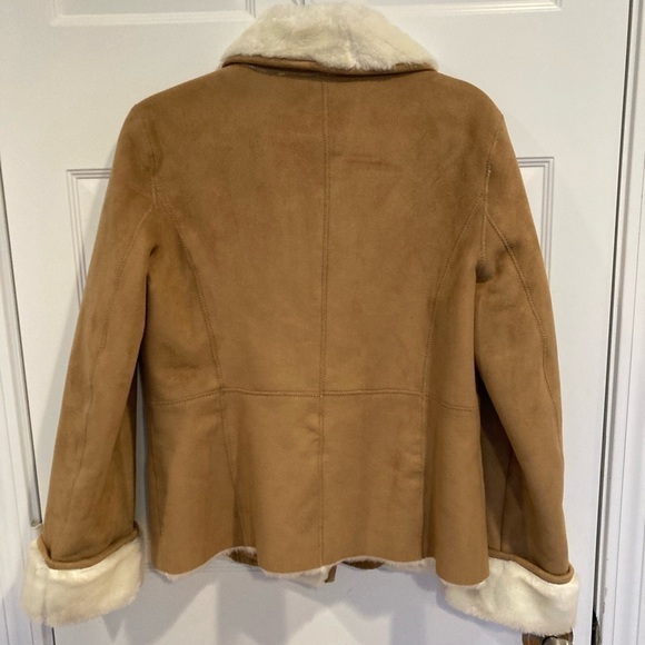 NWOT Ann Taylor Loft Faux Suede And Fur Aviator Jacket. Size Small - Picture 3 of 6